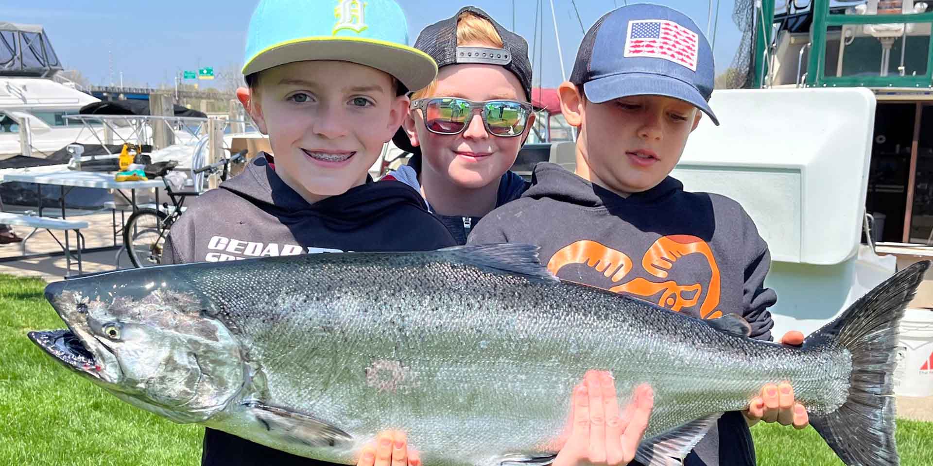 Kids Group Photo with Fish