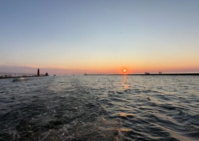 Grand Haven pier sunset photo